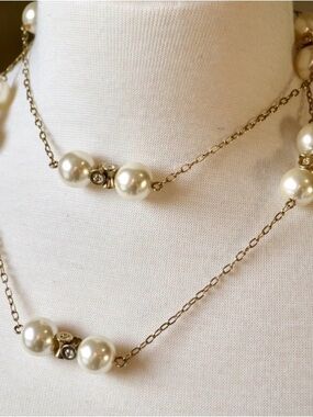J.Crew Pearl Cluster Necklace (36”)